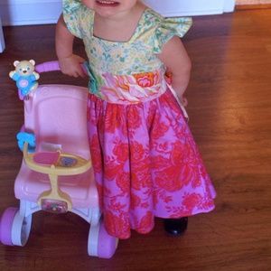 Flutter Sleeve Party Dress (Fits like a 2T) Perfect for Easter!